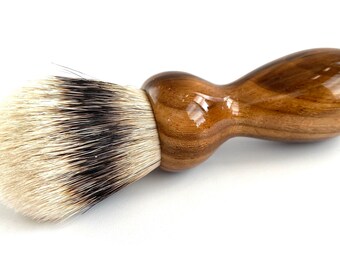 Pistachio Wood 22mm Super Silvertip Badger Hair Shaving Brush Handle (Handmade in USA) P1 - Anniversary Gift - Wood Shaving Brush