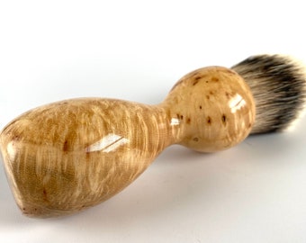 Oak Burl Wood 24mm Super Silvertip Badger Hair Shaving Brush Handle (Handmade in USA) O2 - Anniversary Gift - Wood Shaving Brush