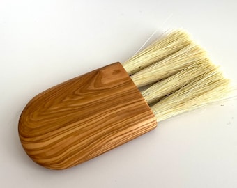 Olivewood Tampico Hand Brush (O1) Personal Brush--Tampico Brush--Wood Brush