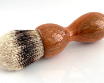 Carob Wood 26mm Super Silvertip Badger Hair Shaving Brush Handle (Handmade) C1 - 5th Anniversary Gift - Head Shaving Brush