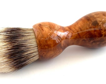 Redwood Burl Wood 26mm Super Silvertip Badger Hair Shaving Brush Handle (Handmade) R1 - 5th Anniversary Gift - Head Shaving Brush