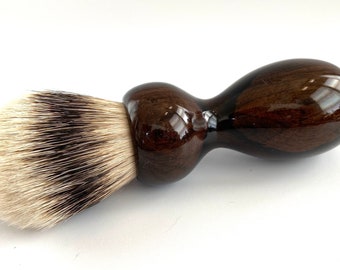 Ziricote Wood 22mm Super Silvertip Badger Hair Shaving Brush Handle (Handmade in USA) Z1 - Anniversary Gift - Wood Shaving Brush