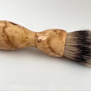 Oak Burl Wood 22mm Super Silvertip Badger Hair Shaving Brush Handle Handmade in USA O13 Anniversary Gift Wood Shaving Brush image 2