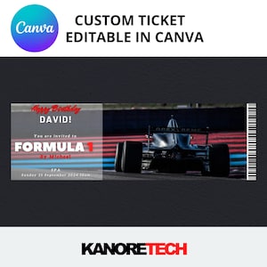 F1-Grand-Prix-Einladung Einzigartige Canva-Vorlage für einen unvergesslichen Geburtstag