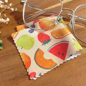 Fruit Salad Microfiber Cloth - 15cm glasses lens cleaning cloth
