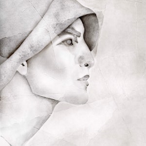 Portrait in Black and White #1 Art Print