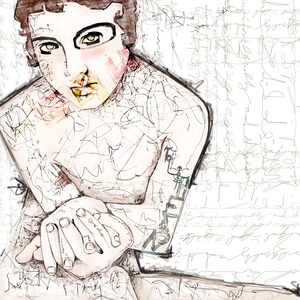 Graffiti Portrait Art Print