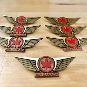 Lot of Vintage Air Canada Pins Badge Plastic - Made in NY