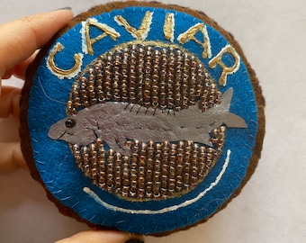 Plush Tin of Caviar - Beaded Caviar