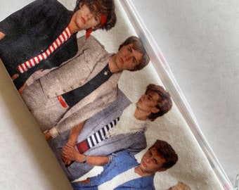 Duran Duran Print Eyeglass Case, Linen Zipper Bag with 80's Boy Band