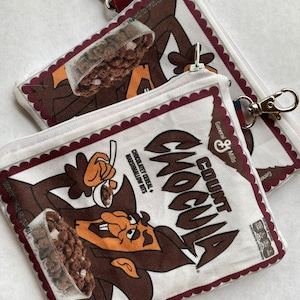 Linen Count Chocula Cosmetic Bag/Wallet Retro Cereal Box Wallet, Sugar Cereal Purse