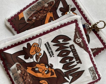 Linen Count Chocula Cosmetic Bag/Wallet Retro Cereal Box Wallet, Sugar Cereal Purse