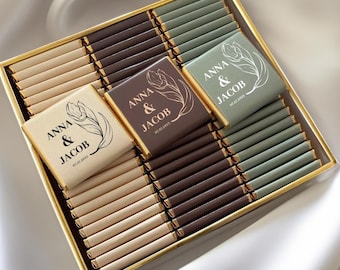 50 Pcs Wedding Chocolate, Wedding Chocolate Favors, Customized Chocolate, Wedding Favors, Engagement Chocolate, Favors For Guests, Wedding