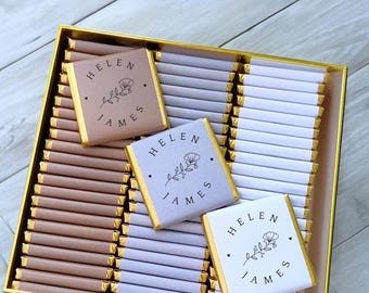 50 Pcs Wedding Chocolate, Wedding Chocolate Favors, Customized Chocolate, Wedding Favors, Engagement Chocolate, Favors For Guests, Wedding