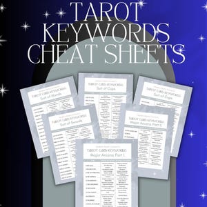 Tarot Spickzettel PDF, Tarot Symbolik Referenz, Tarot Bedeutung Anleitung, Tarot Karten Referenz, digitaler Download