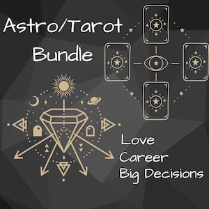 Astrologie und Tarot-Bundle | Personalisierte Geburtshorographie, Monatshoroskop, & benutzerdefinierte Tarot-Lesung
