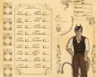 Viktorianisches TTRPG-Kampagnenjournal | Dark Academia Charakterbogen, Inventar, Hintergrundseiten (Digitaler Download)