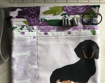 Dachshund RN Scrub Belt Pouch, Vet Nurse Organizer