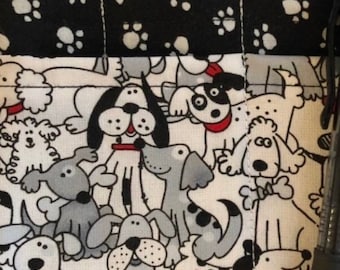 Dog Print Belted Scrub Pocket Pouch, Nurse Teacher Vet Organizer