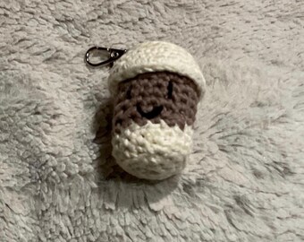 Crochet Coffee Cup Keychain, Handmade Mohair Bag Charm