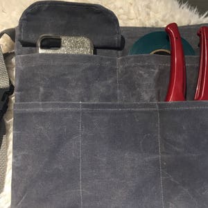 Waterproof Waxed Canvas Fabric Deluxe Custom Hipster, Utility Belt With Pockets and Swivel Hook