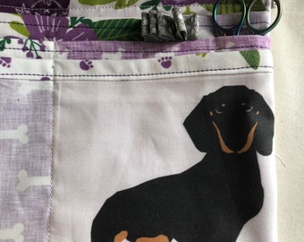 Dog Fabric Scrub Pocket Organizer Belted - RN, Vet Tech