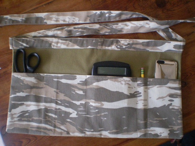DIY Work Apron Tool Belt With Pockets in Camo Fabric