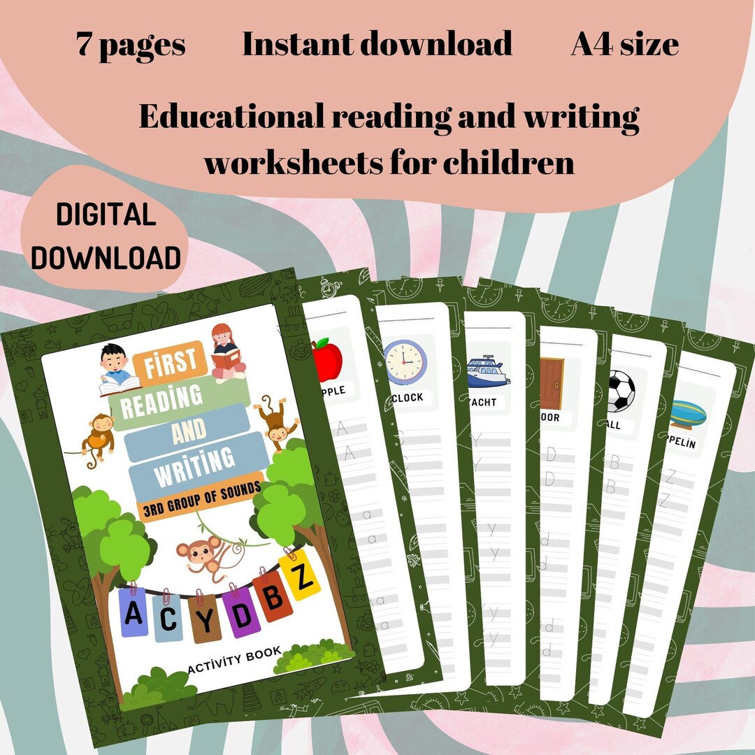 Fun and Educational Alphabet Workbook for Kids (A, C, Y, D, B, Z) - 7 ...