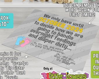Dad Personalized Pregnancy Announcement Puzzle - Pregnancy Announcement Puzzle - Funny Pregnancy Announcement - Daddy to be announcement