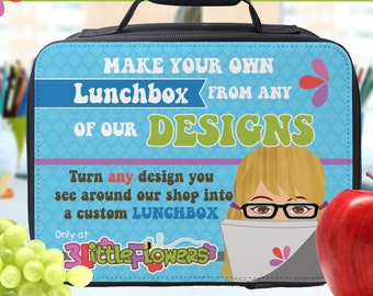 Made to Match Personalized Lunchbox - Personalized Polyester Lunch Box - Insulated Interior Lining Lunch Box