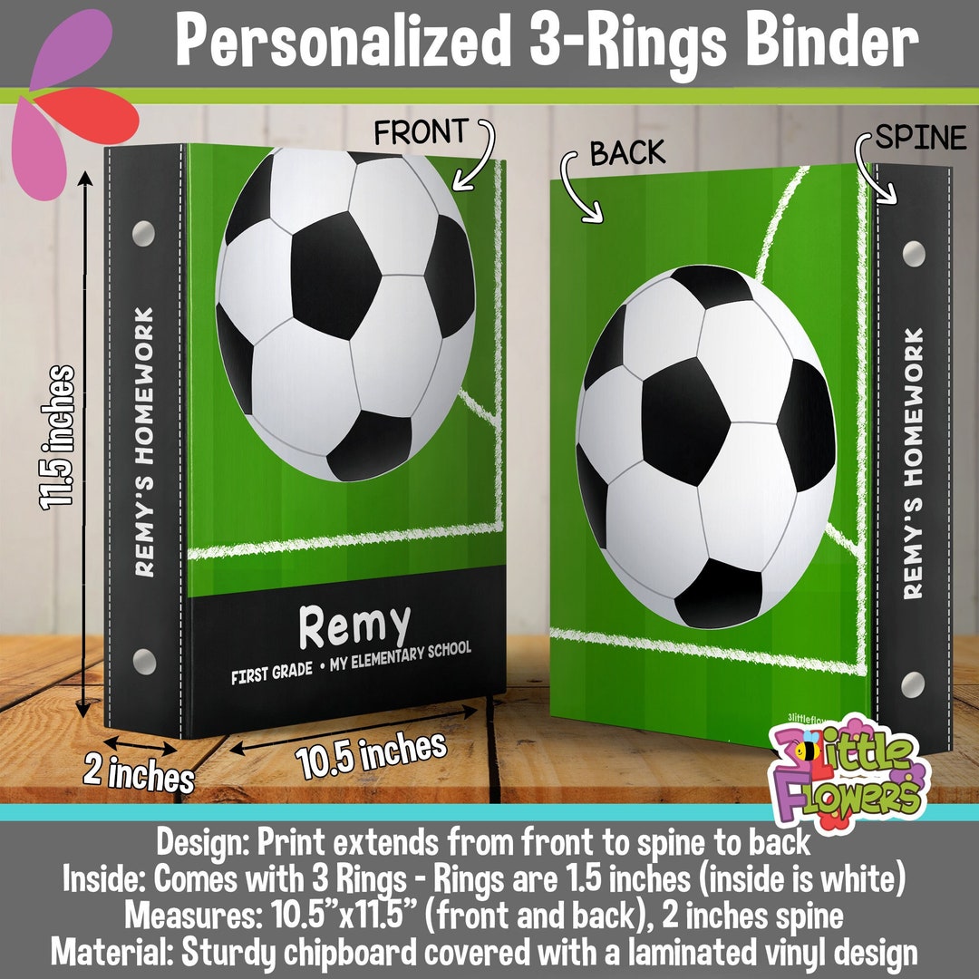 Personalized Soccer Binder Personalized 3 Ring Binder 2 Etsy