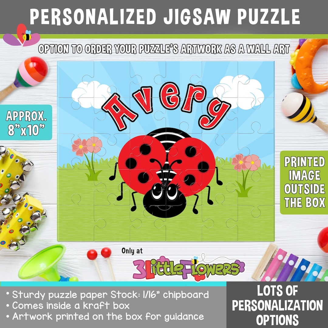 Personalized Ladybug Puzzle - Personalized 8" X 10" Puzzle ...