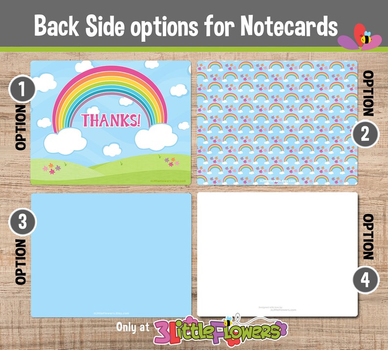 Rainbow Note Cards - Set of Personalized Note Cards - 4.25” X 5.5 ...