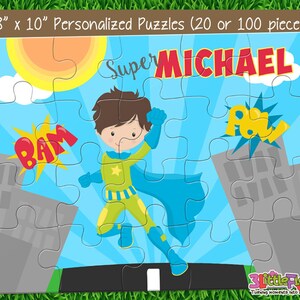 Personalized 8 x 10 Puzzle 20 pieces puzzle Personalized Children Puzzle Personalized Garbage Truck Puzzle Personalized Name Puzzle