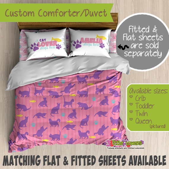 cats custom comforter/duvet - kids comforter - kids duvet