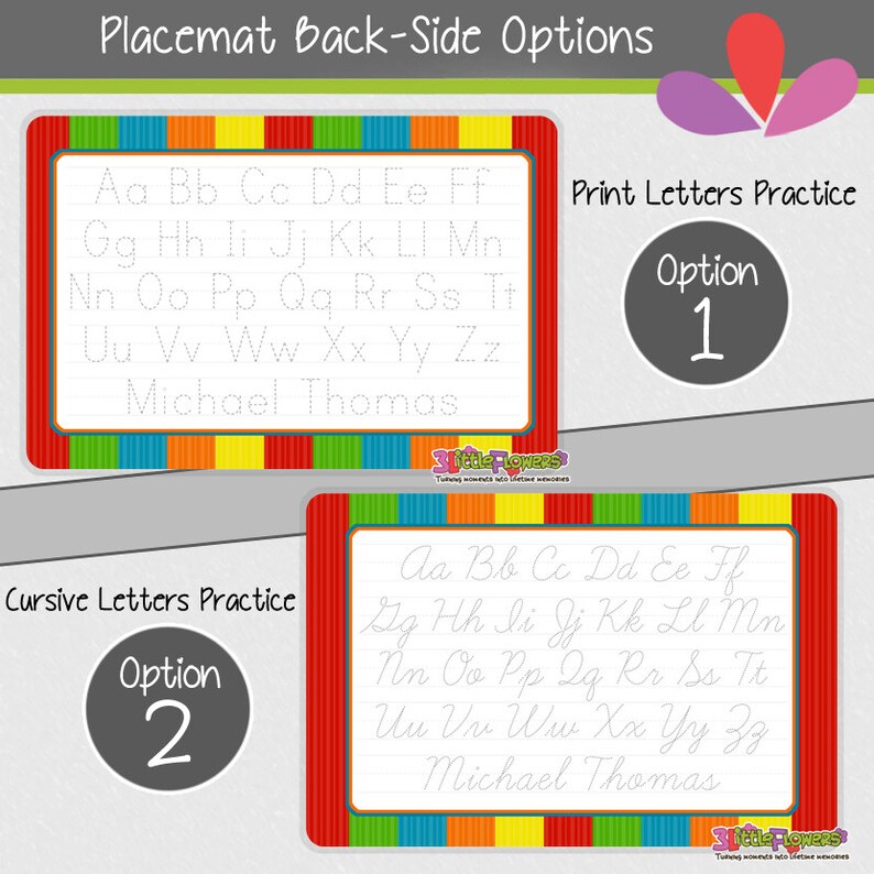 Little Me Alphabet Placemat Personalized Placemat for Kids Etsy