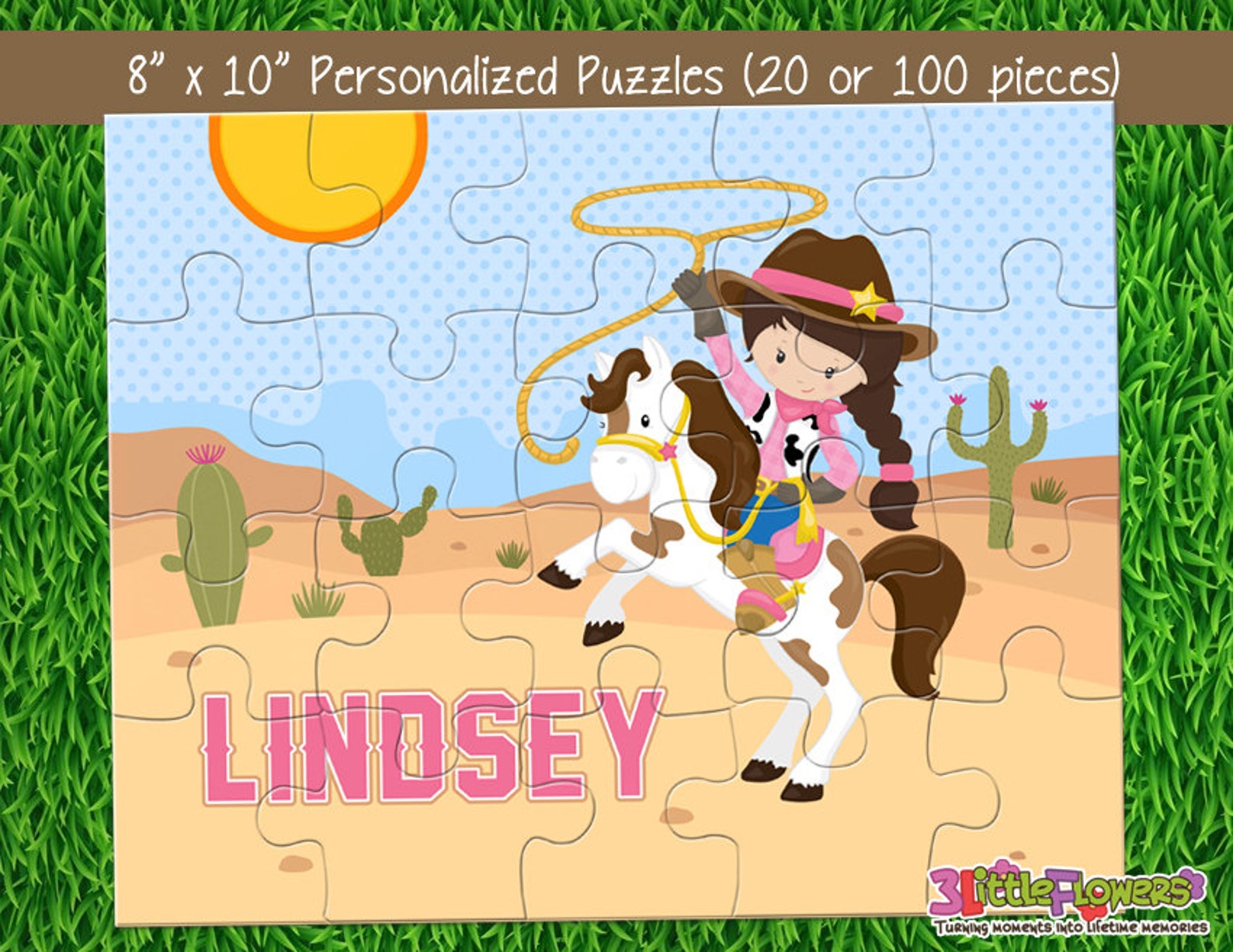 Cowgirl Puzzle Personalized 8 X 10 Puzzle | Etsy