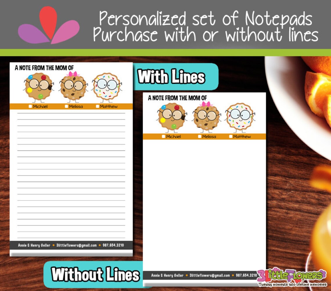 Mom Notepads Smart Cookies Notepads Personalized Notepads Etsy