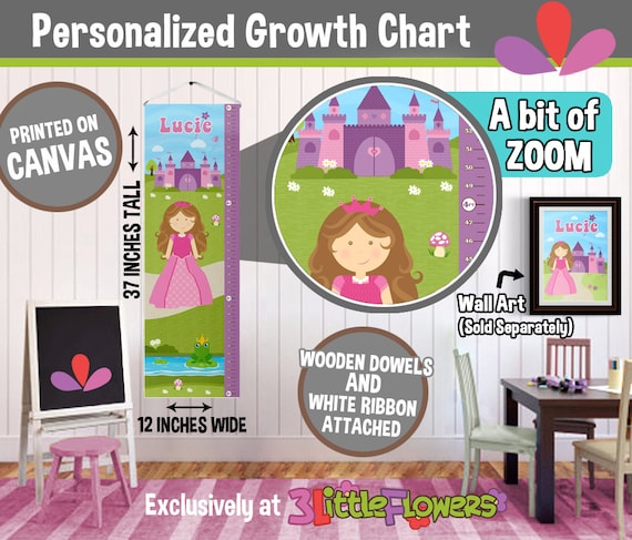 Personalized Princess Growth Chart