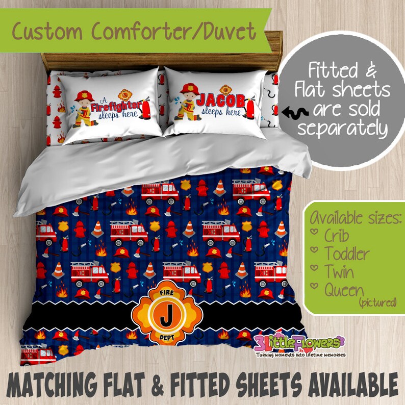 Custom Comforter Sets Firefighter Custom Comforter/duvet Kids