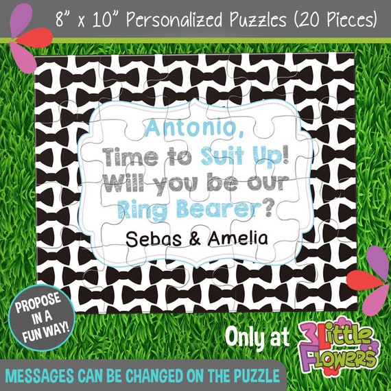 Be My Ring Bearer Puzzle - Personalized Ring Bearer Announcement Puzzle - Suit Up Ring Bearer Puzzle - Custom Ring Bearer Proposal Puzzle Il_570xn