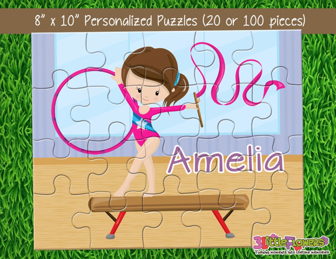 Gymnastics Puzzle Personalized 8 x 10 Puzzle Etsy