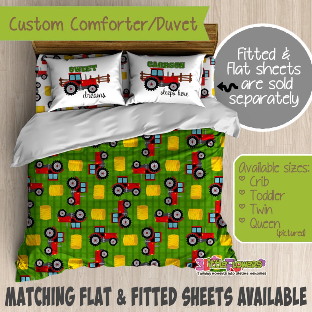 Tractor Custom Comforter/duvet Kids Comforter Kids Duvet Customized