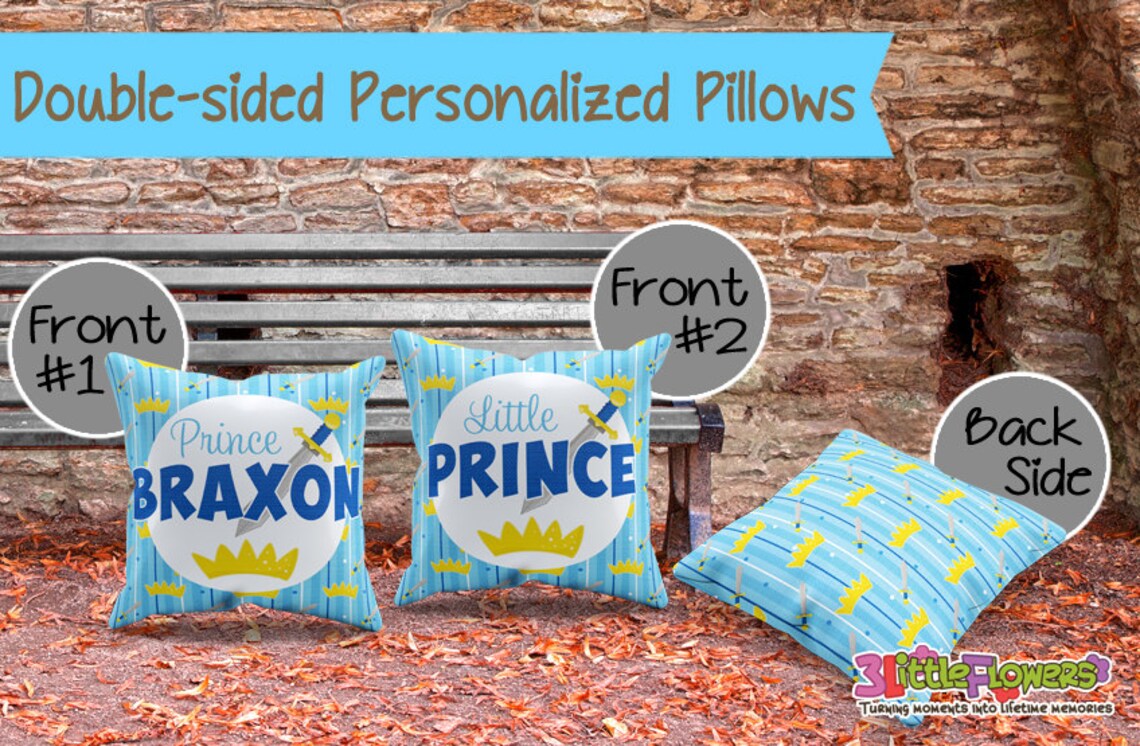 Personalized Prince Pillow Personalized Throw Pillow Etsy