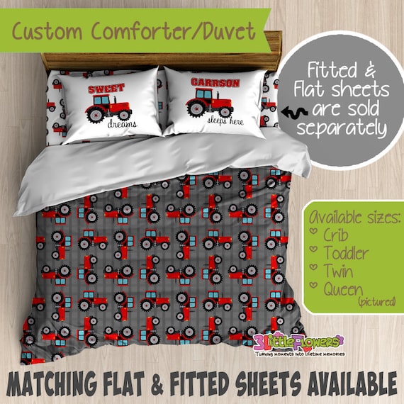 Tractor Custom Comforter Duvet Kids Comforter Kids Duvet Etsy