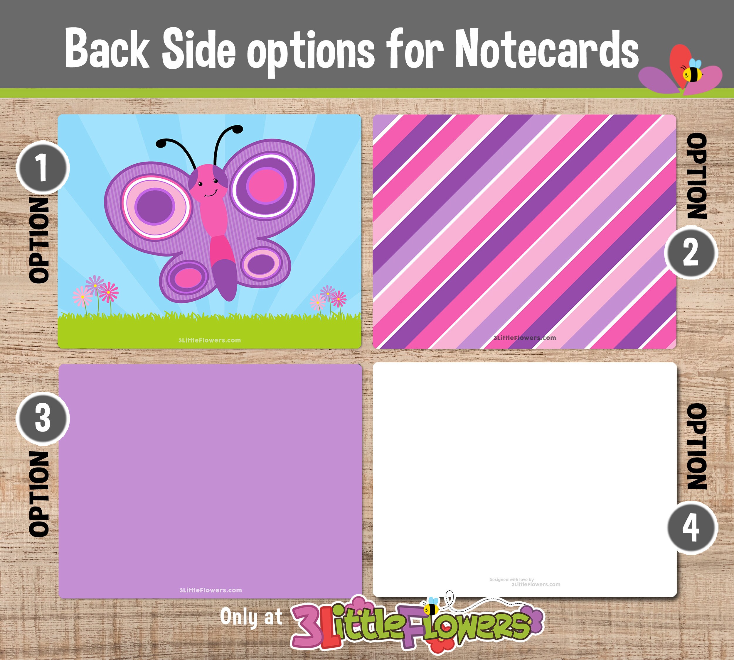 Butterfly Note Cards - Set of Personalized Note Cards - 4.25” X 5.5 ...