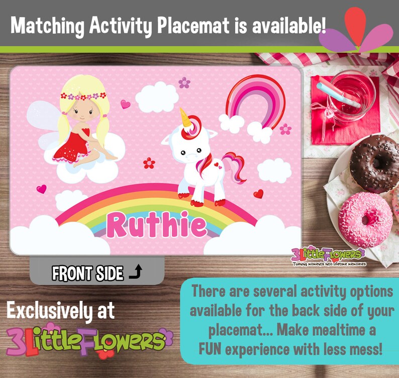 Unicorn Plate and Bowl Set Personalized Plastic Children Etsy