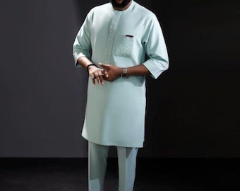 Handmade African Men's Senator Suit: Igbo Wedding Outfit