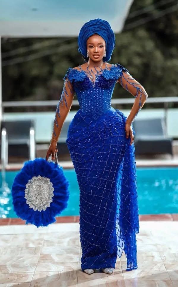 Handmade African Long Dress: Nigerian Wedding, Prom, or Reception