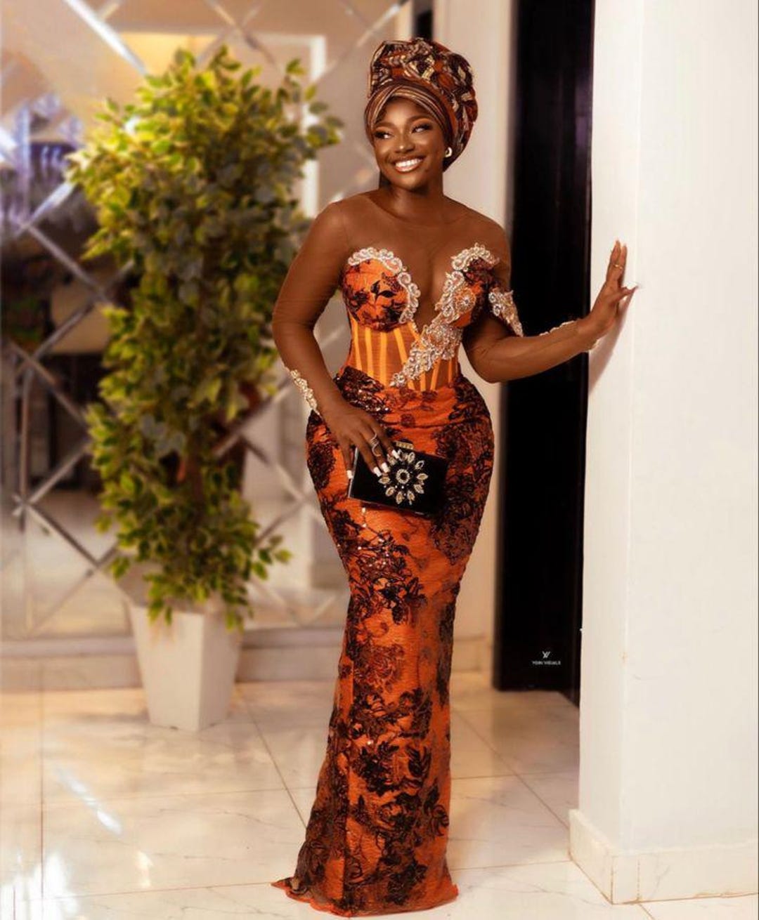 nigerian dresses Tan Gold African Lace Corset Dress adding a touch of elegance and sophistication An Introduction to Native Nigerian